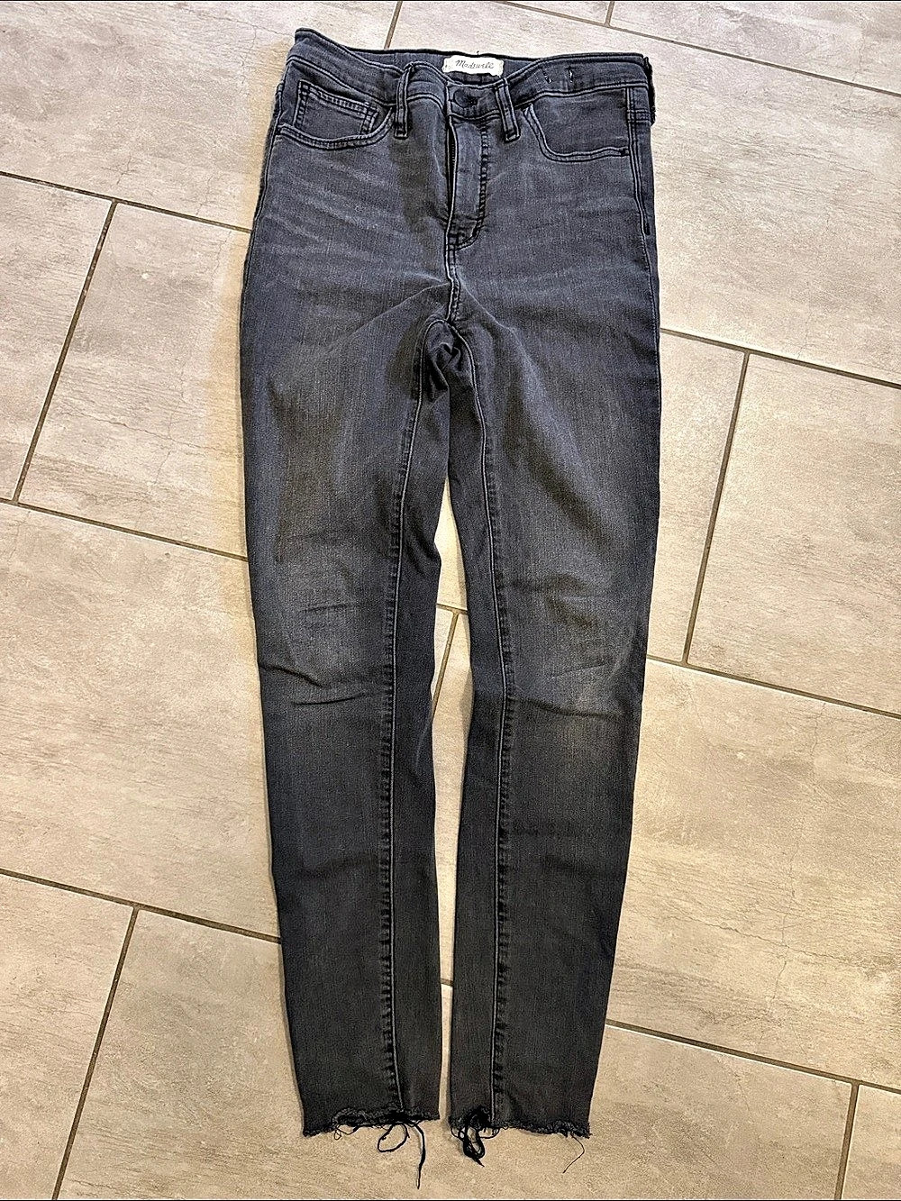 Madewell 9" Mid-Rise Skinny Jeans Gray Waist 28